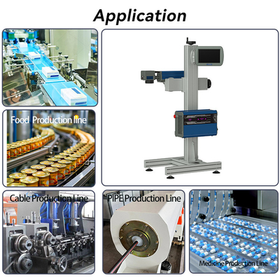 Metal Fiber Laser Marking Machine 20W 30W 50W 100W For Pipe