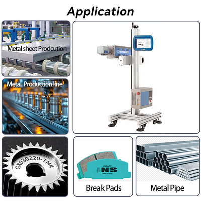 50W 100W Flying Fiber Laser Marking Machine For Stainless Steel / Medical Devices