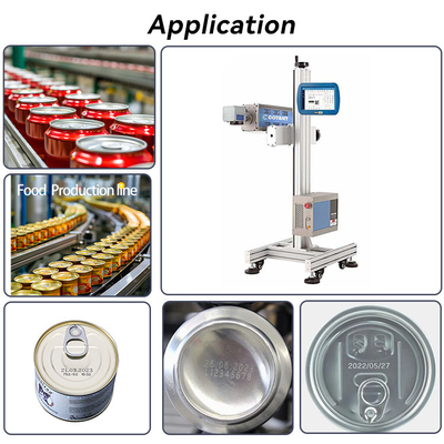 50W 100W Flying Fiber Laser Marking Machine For Stainless Steel / Medical Devices