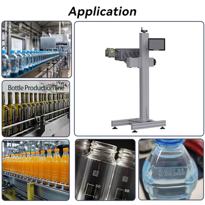 PET Bottle CO2 Laser Marking Machine 0-130m/min With Laser Coder