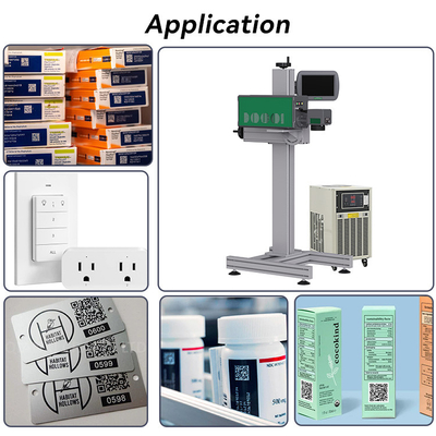 Industrial UV Laser Printer Machine , UV Flying Laser Marking Machine