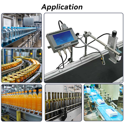 Industrial Thermal Inkjet Printer , Automatic Inkjet Batch Coding Machine With LOT Coding