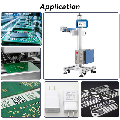 50W 100W Flying Fiber Laser Marking Machine For Stainless Steel / Medical Devices