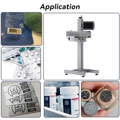 CO2 Fly Laser Marking Machine 30W 40W 60W For Electronics / Pharmaceuticals